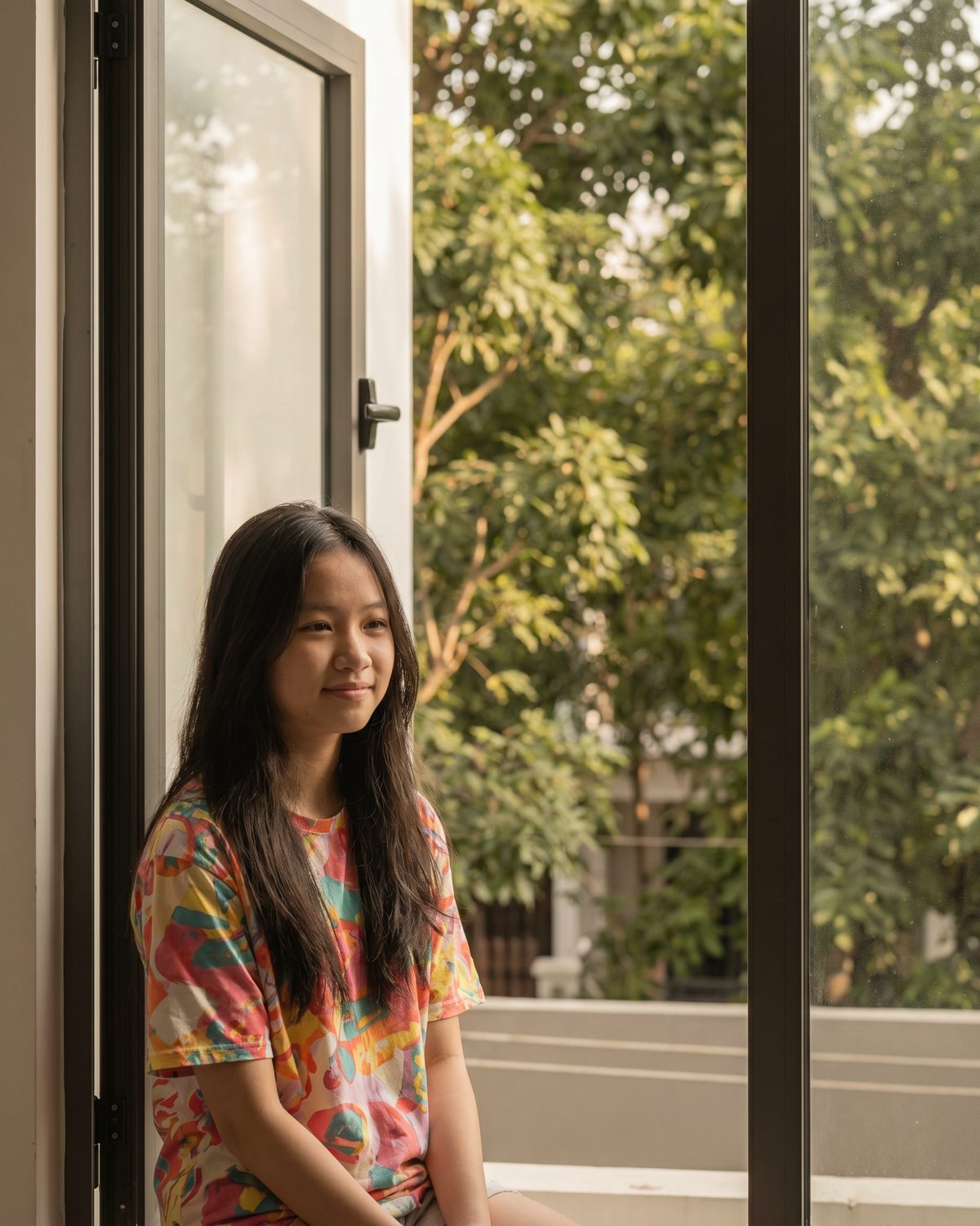 An, 14 tuổi, luôn khép môi khi cười