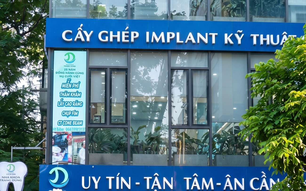Mặt ngoài phòng khám Nha Khoa Trang Dung
